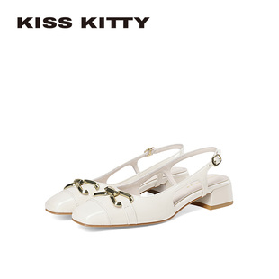 KISSKITTY复古后空凉鞋外穿26年新款包头高跟鞋女气质高级不累脚