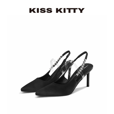 KISSKITTY新款尖头高跟凉鞋