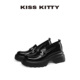 黑色百搭深口单厚底乐福鞋 女新款 呼呼专享 KISSKITTY小皮鞋