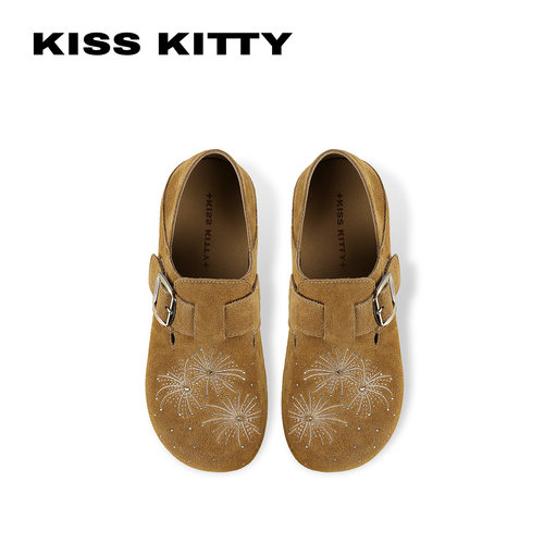 KISSKITTY刺绣软木勃肯舒适女鞋