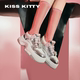 KISSKITTY银色厚底增高板鞋 百搭运动休闲小白鞋 女2026年春季 新款