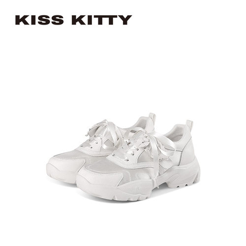 KISSKITTY增高透气老爹鞋女丝带