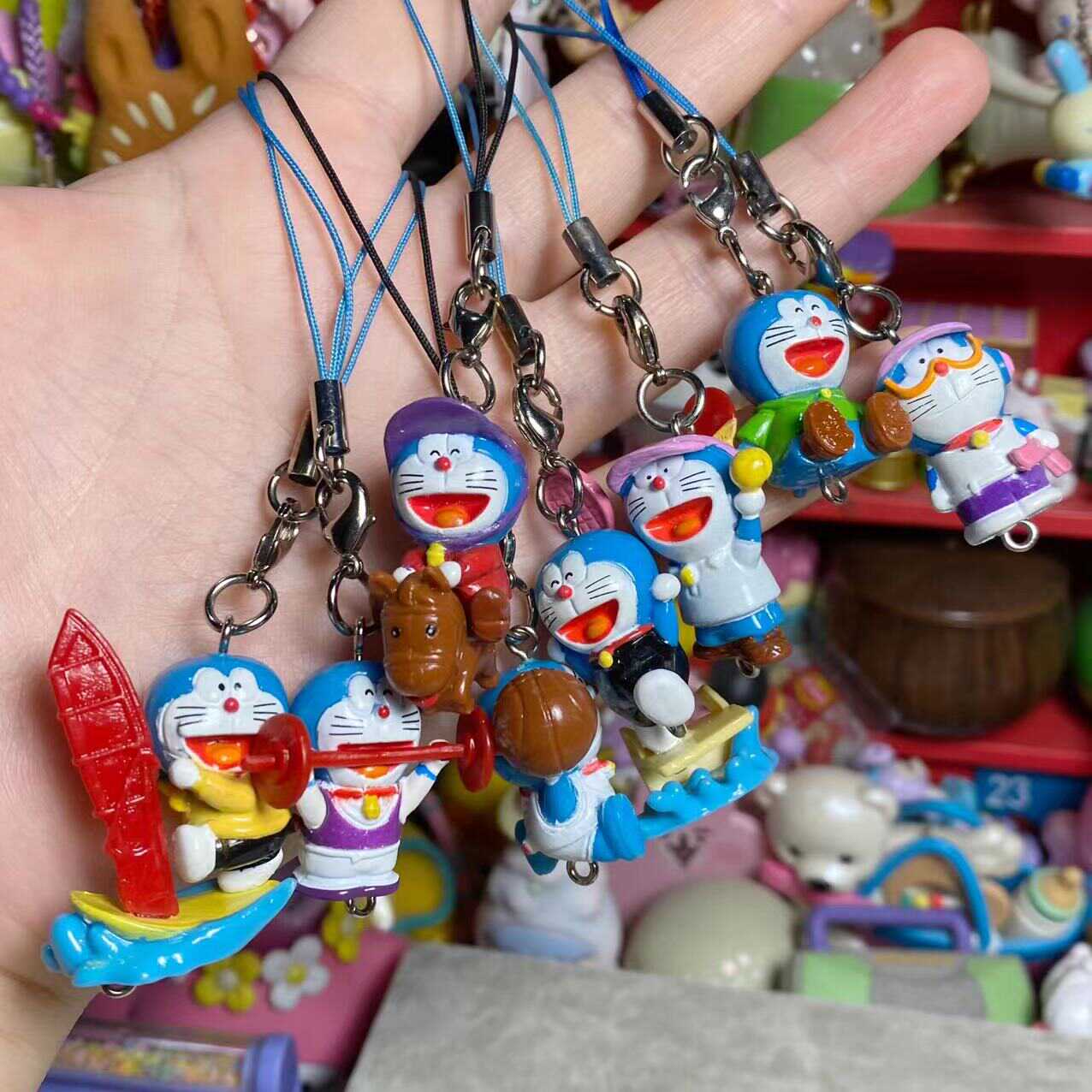 正版散货公仔运动会乒乓哆啦A梦