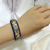 个性 复古景泰蓝手镯女款 镀金手环镯子出国送老外创意专柜北京 包邮