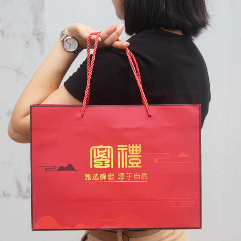 鲍记礼盒蜂蜜百花蜂蜜定制礼盒装送礼农家蜂蜜1000g中秋春节送礼