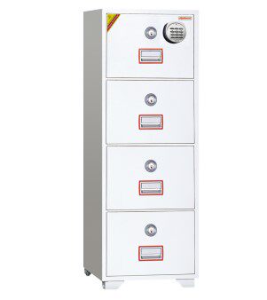 得宝diplomat进口防火抽屉式文件柜 办公保险柜DFC4000K4E