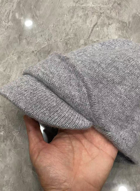 街拍女小双帽沿舒适秋冬针织弹力厚百搭羊毛贝雷显瘦欧美范前进帽