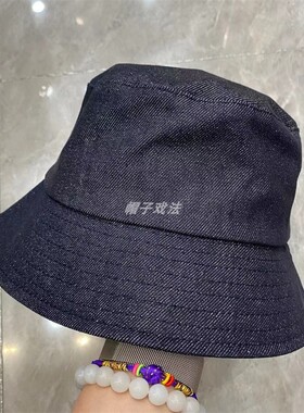 丹宁牛仔蘑糯糯同款原色渔夫帽