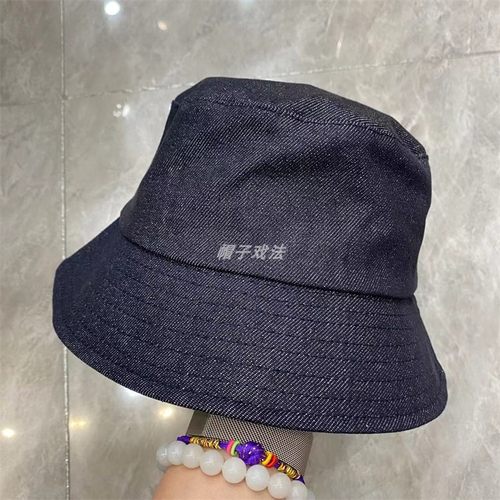 丹宁牛仔蘑糯糯同款原色渔夫帽