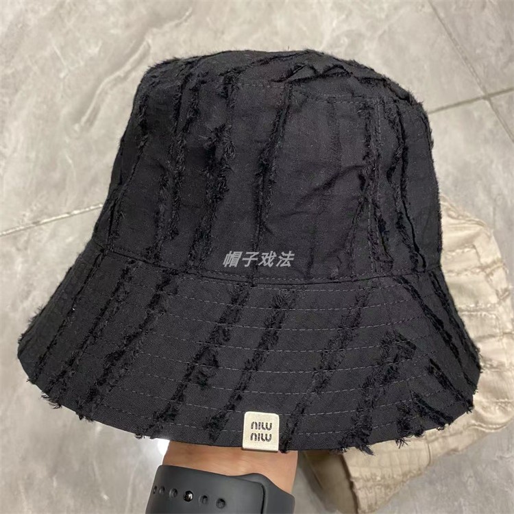 装饰小标遮阳双面戴丝光棉毛边显瘦百搭韩版女式香槟金春季渔夫帽