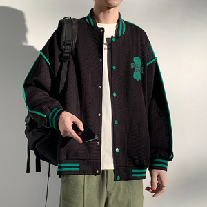 23秋冬新款港风棒球服外套男 夹克青年学生XZ311A-JK313-P75图片