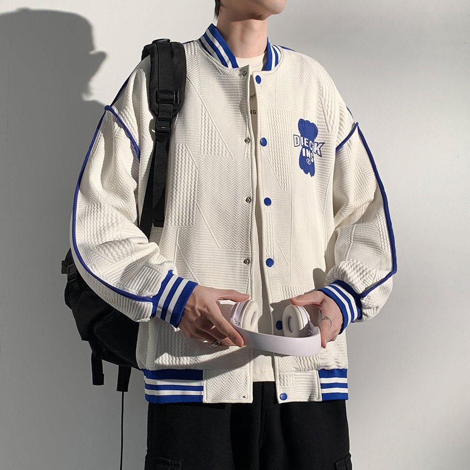 23秋冬新款港风棒球服外套男 夹克青年学生XZ311A-JK313-P75图片