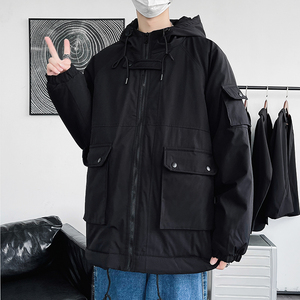 大货港风2025冬新款工装棉衣男大码连帽棉服XZ311A-my916-p115图片