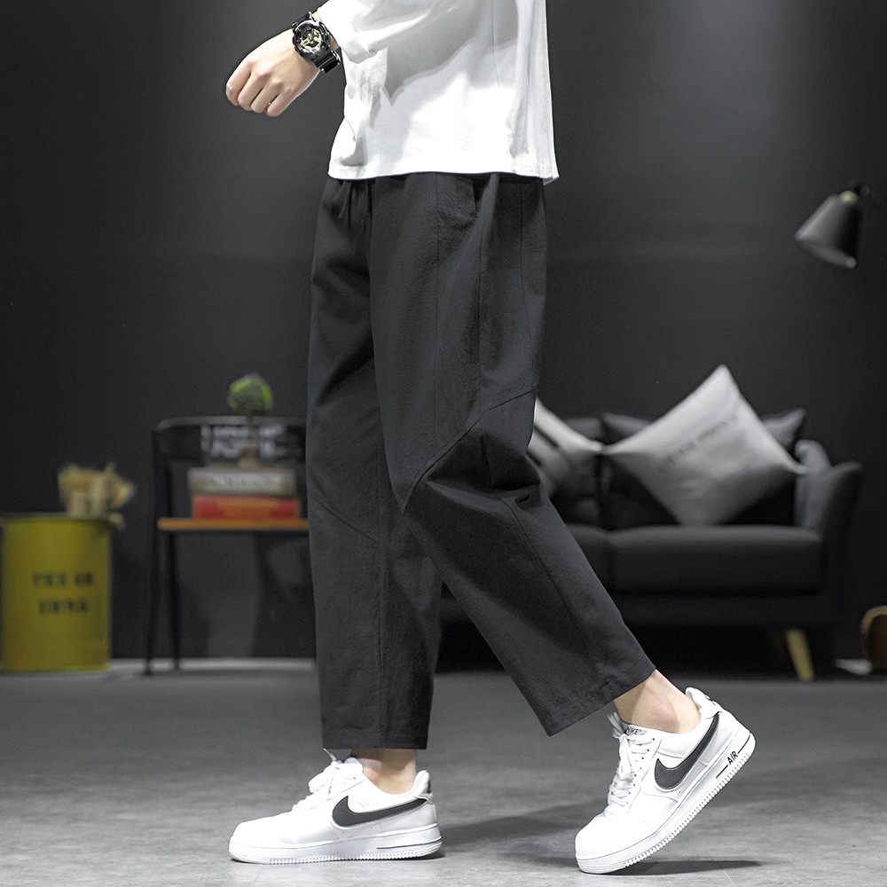 2025夏季棉麻九分裤灯笼裤萝卜裤哈伦裤锥形裤星座311A-K105-P50,男装休闲裤,星座311A
