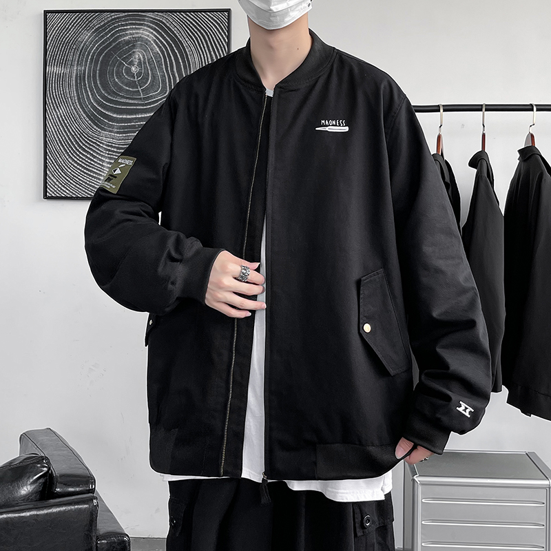 2024秋季余文乐同款外套男大码飞行员夹克XZ311A-J901-p85，男装夹克，星座311A