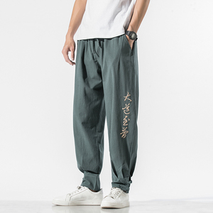 无影墙爆25夏盘扣风9九分裤绣花哈伦灯笼裤9XZ311A-K209-P50图片