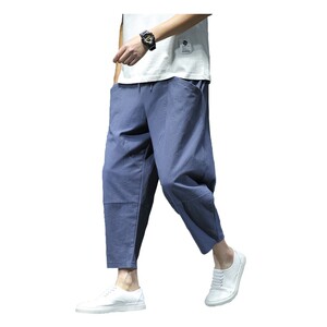 爆25风棉麻九分裤男阔腿裤哈伦裤锥形裤星座311A-k902-p45图片