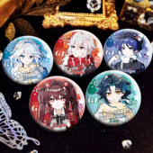 原神银葱双闪吧唧散兵胡桃魈万叶绫华芙宁娜游戏周边谷子微章挂件