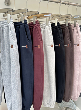 NGT120-160码冬季儿童加绒运动裤柔软舒适好穿中性款一体绒中大童