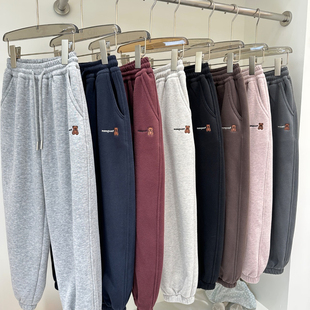 柔软舒适好穿中性款 NGT120 儿童加绒运动裤 冬季 一体绒中大童 160码