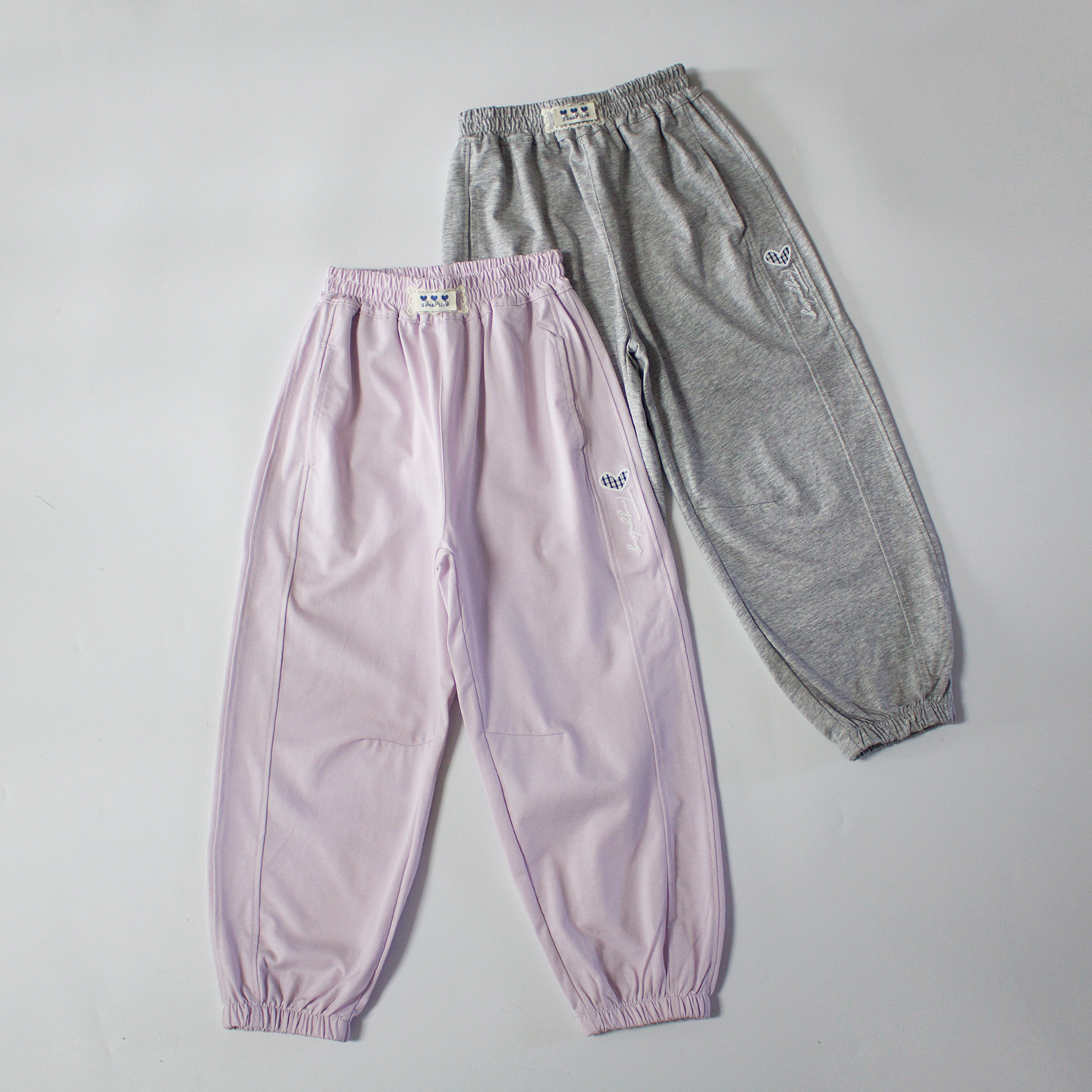 120-160码夏季女童棉质运动裤柔软清凉顺滑防蚊裤长裤甜美好搭