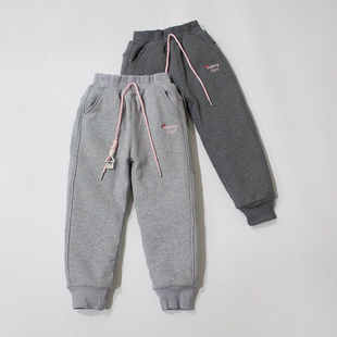 桔子优优瘦高个厚棉裤110-150码冬季女童夹丝棉棉裤保暖小学生裤