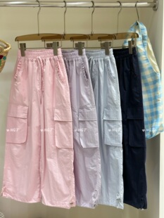 NGT夏季女童工装裤锦棉速干长裤直筒裤脚两穿120-160码洋气好搭