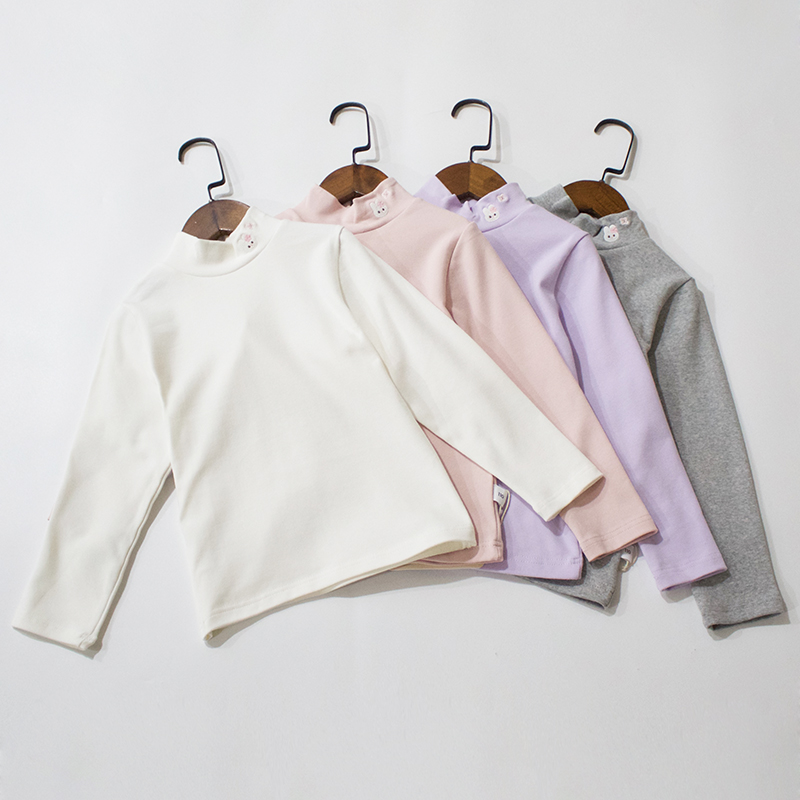 半高领甜美长袖实用好搭女童t恤