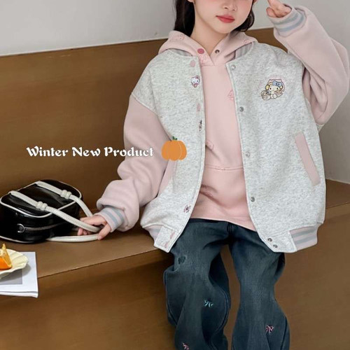 NGT120-160码深秋初冬薄绒外套洋气好搭棒球服中大童小学生上衣