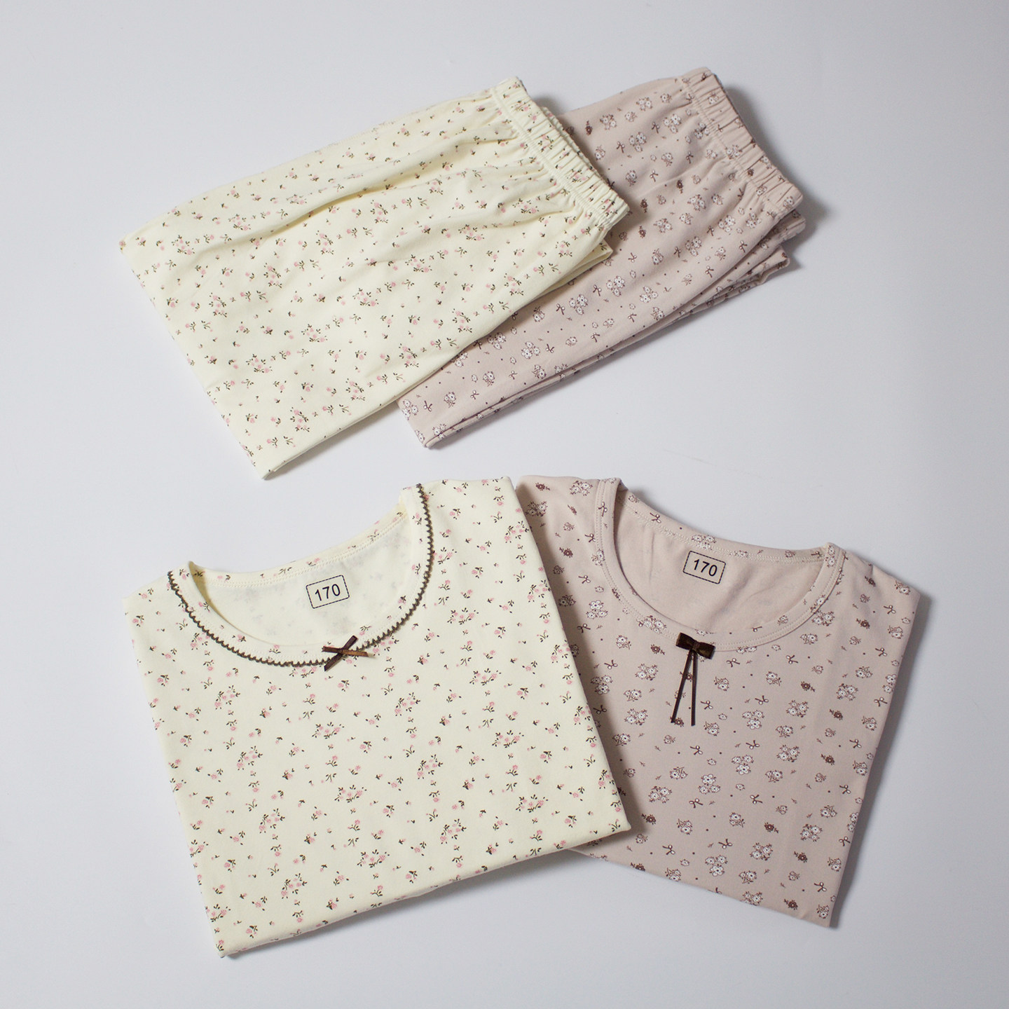 大童180码春秋女童家居服套装睡衣秋衣裤无骨A类lai卡棉柔软