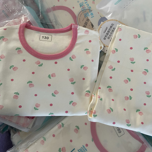 清货特价蓝羽兔福利130-140码280g厚实拉架春秋冬女童家居服套装