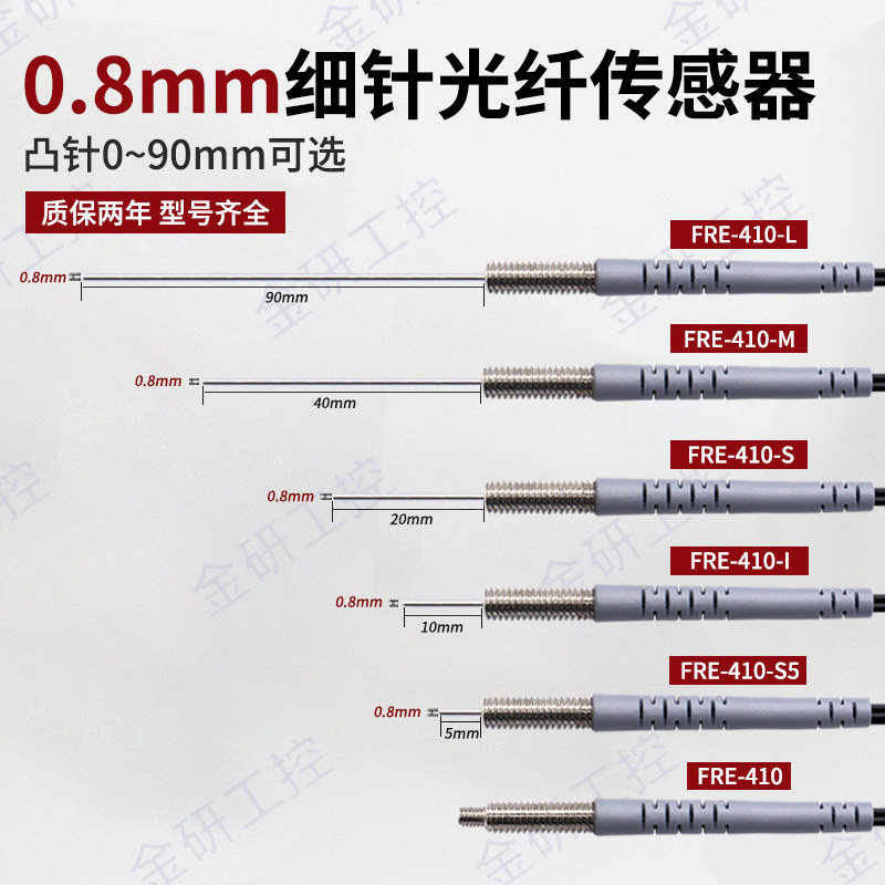 RIKO/瑞科FRE-410-I/S/S5/S15/M/L/TZ反射型M4细针管光纤传感器 - 实物图