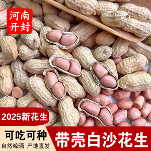 2025农家自种带壳生花生新鲜晒干高产生吃薄壳原味粉红皮白沙花生