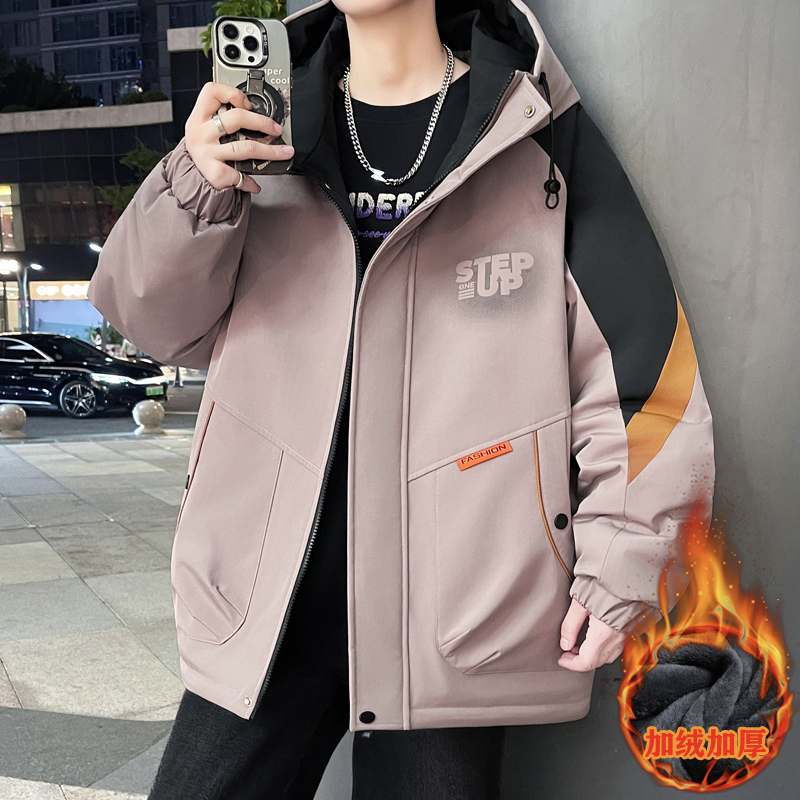 青少年秋冬款加绒外套