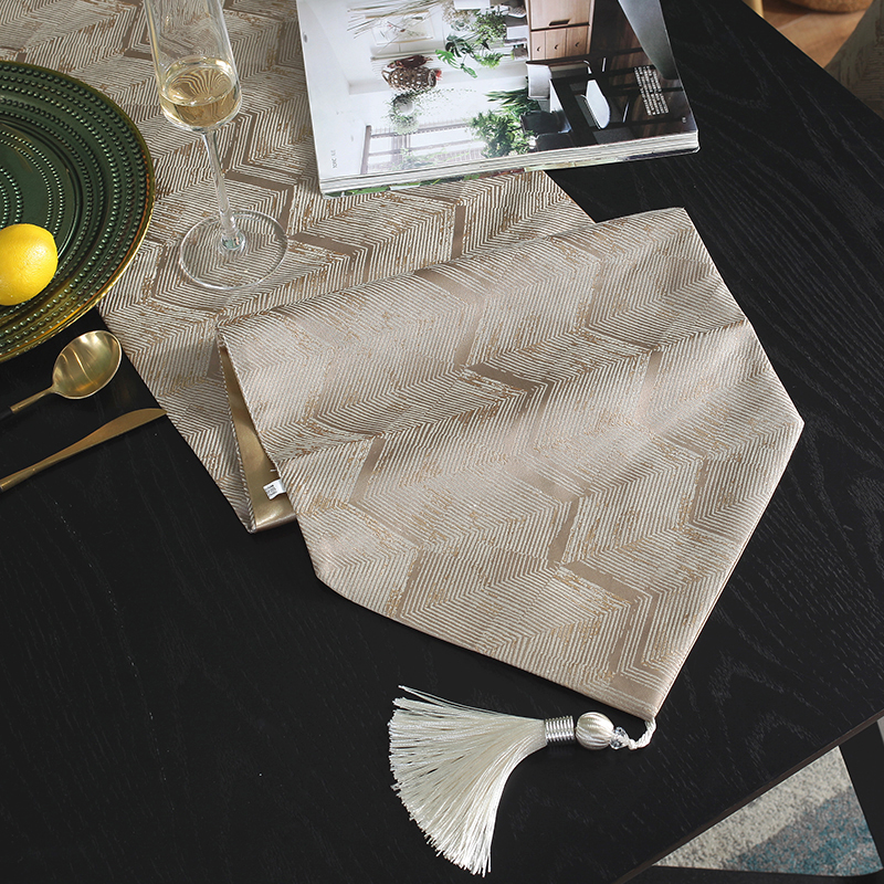 桌旗轻奢高档现代简约茶几盖布