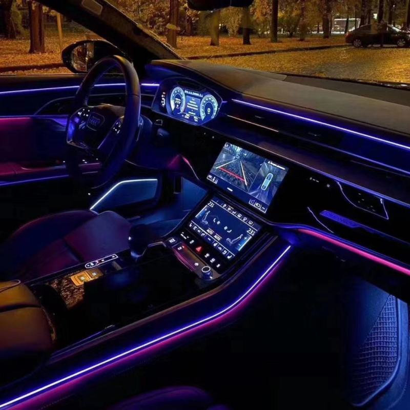 奥迪q5l原厂氛围灯a6la4l a8l s4s5 a7l车内气氛灯呼吸模式轮廓灯