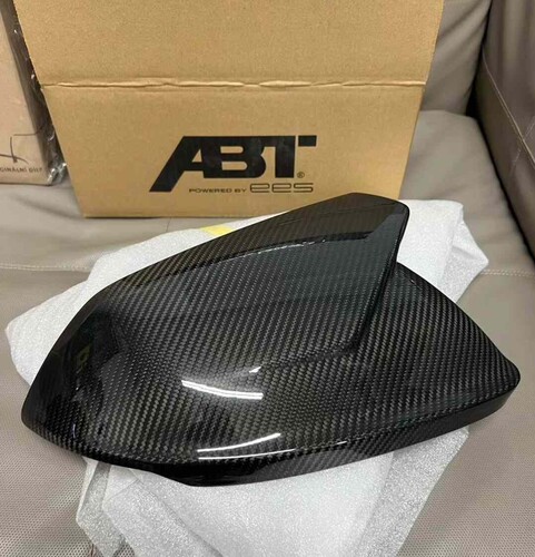 奥迪ABT碳纤维后视镜壳新款C8 A6L A6avant A6allroad A7 A7L牛角
