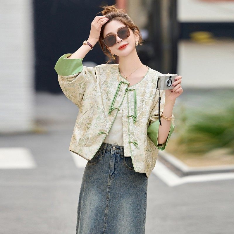 新中式国风外套女2025春秋新款小个子独特好看小香风短款唐装上衣,女装/女士精品,短外套,淘宝优惠券,粉丝福利购,淘宝优惠卷