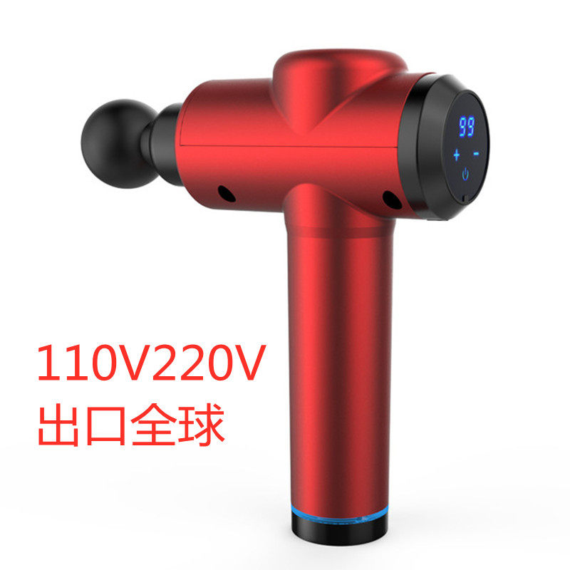 110V220V出口筋膜枪电动冲击抢按摩锤家用健身棒震动按摩枪仪智能