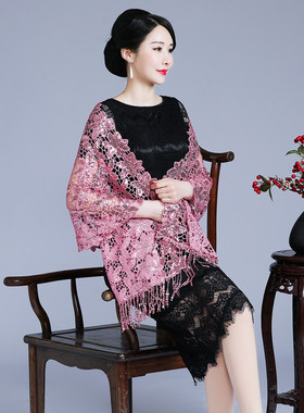 小香风结婚新娘高贵礼服大围巾