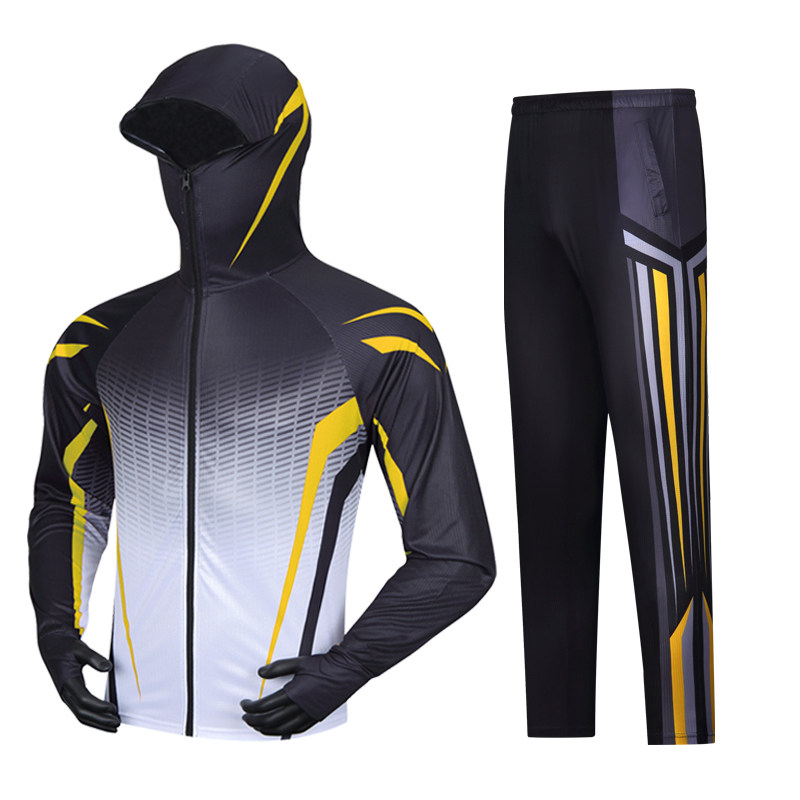 户外钓鱼服套装夏季男款防晒衣轻薄透气海钓路亚垂钓服防晒服套装