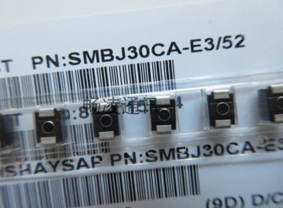 贴片双向TVS瞬态二极管 SMBJ30CA DO-214AA 30V 750只/盘=88元