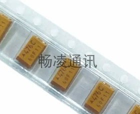 贴片钽电容 6032C型 16V/47UF 476C 47UF 16V C型 1812 黄色