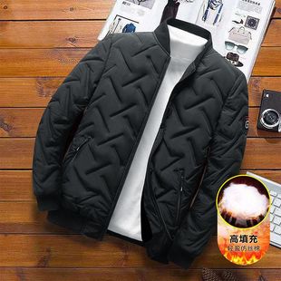 外套秋冬季 潮流短款 新款 棉衣韩版 立领轻薄棉服男 男装 男士