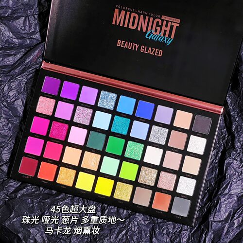 正品beauty glazed45色眼影盘化妆师专用万圣节cos欧美学生舞台妆