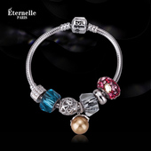 法国Eternelle潘多风格 手链奥地利水晶手环DIY串珠手串时尚 手镯