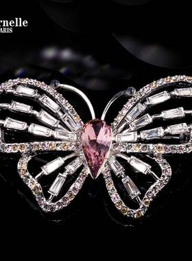 法国Eternelle优雅蝴蝶胸针 秋冬新款大衣配饰女胸花开衫扣丝巾扣