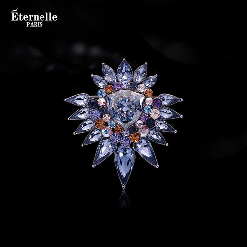 Eternelle奢华精致水晶高档胸针