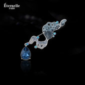 Eternelle法国永恒水之语胸针奥地利水晶配饰领针女高端精致胸花