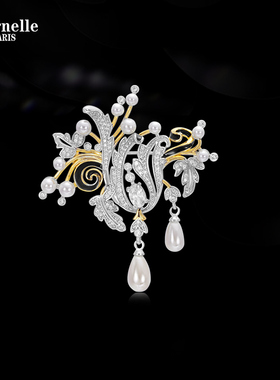 Eternelle法国永恒V珐琅高档胸针女精致轻奢秋冬饰品别针胸花礼物